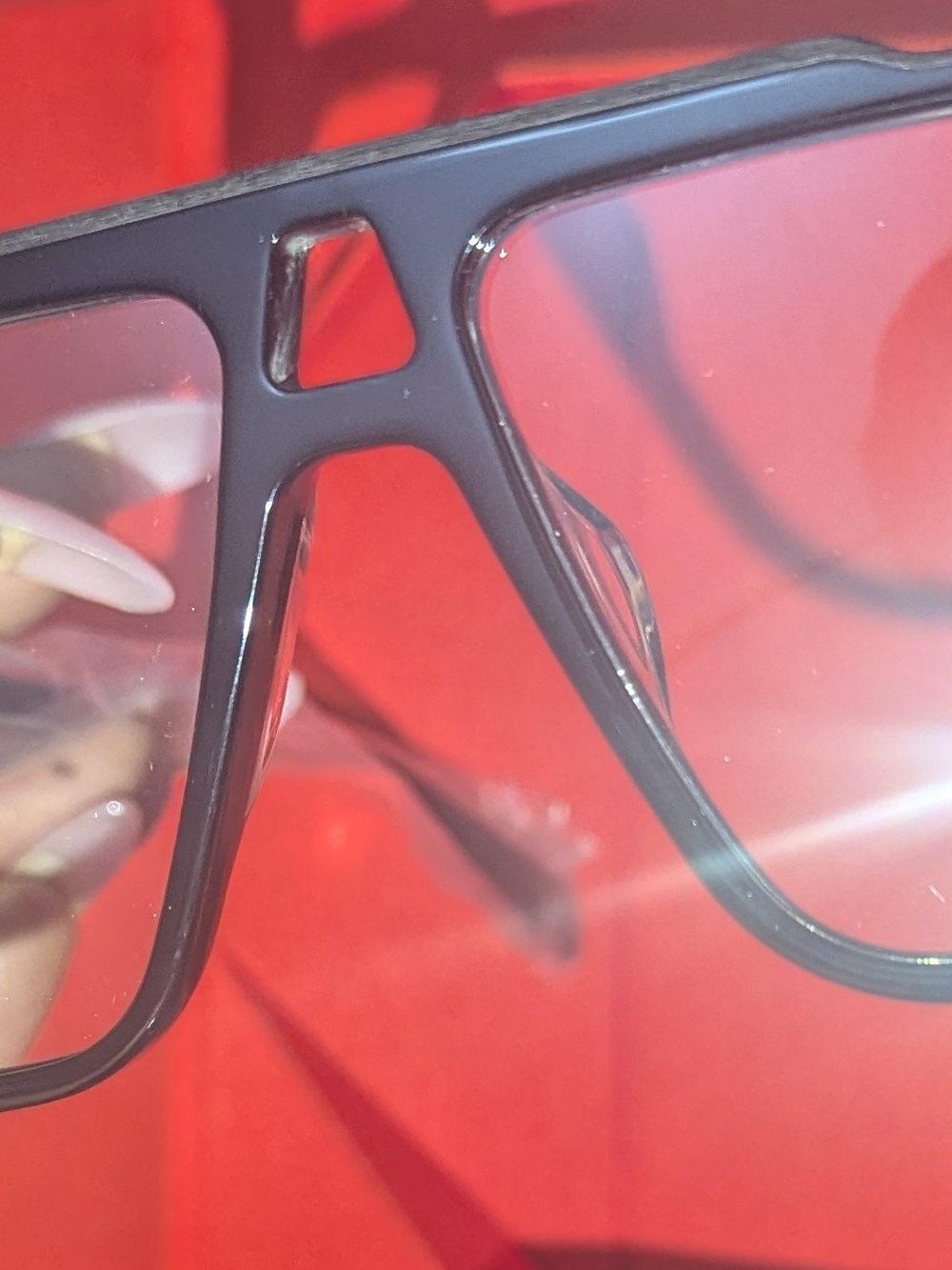 NIB Matte Black Aviator-Inspired Clear Lens Glasses - Picture 6 of 6
